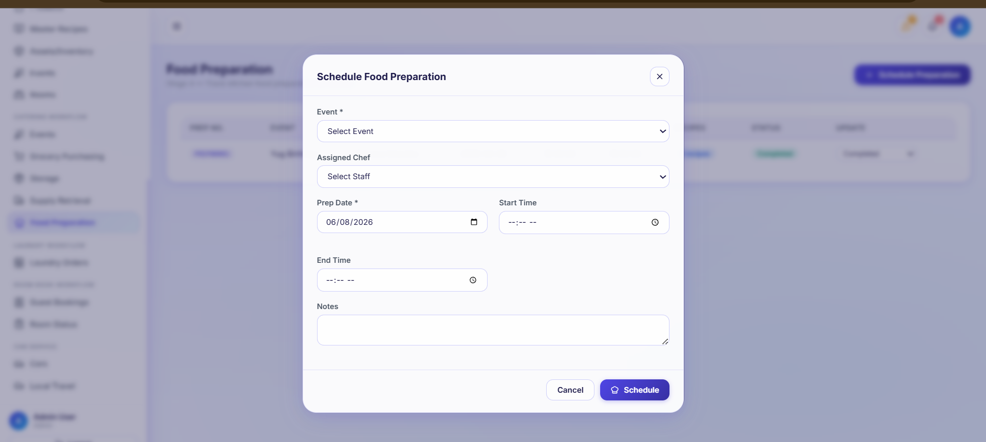 Catering Menu